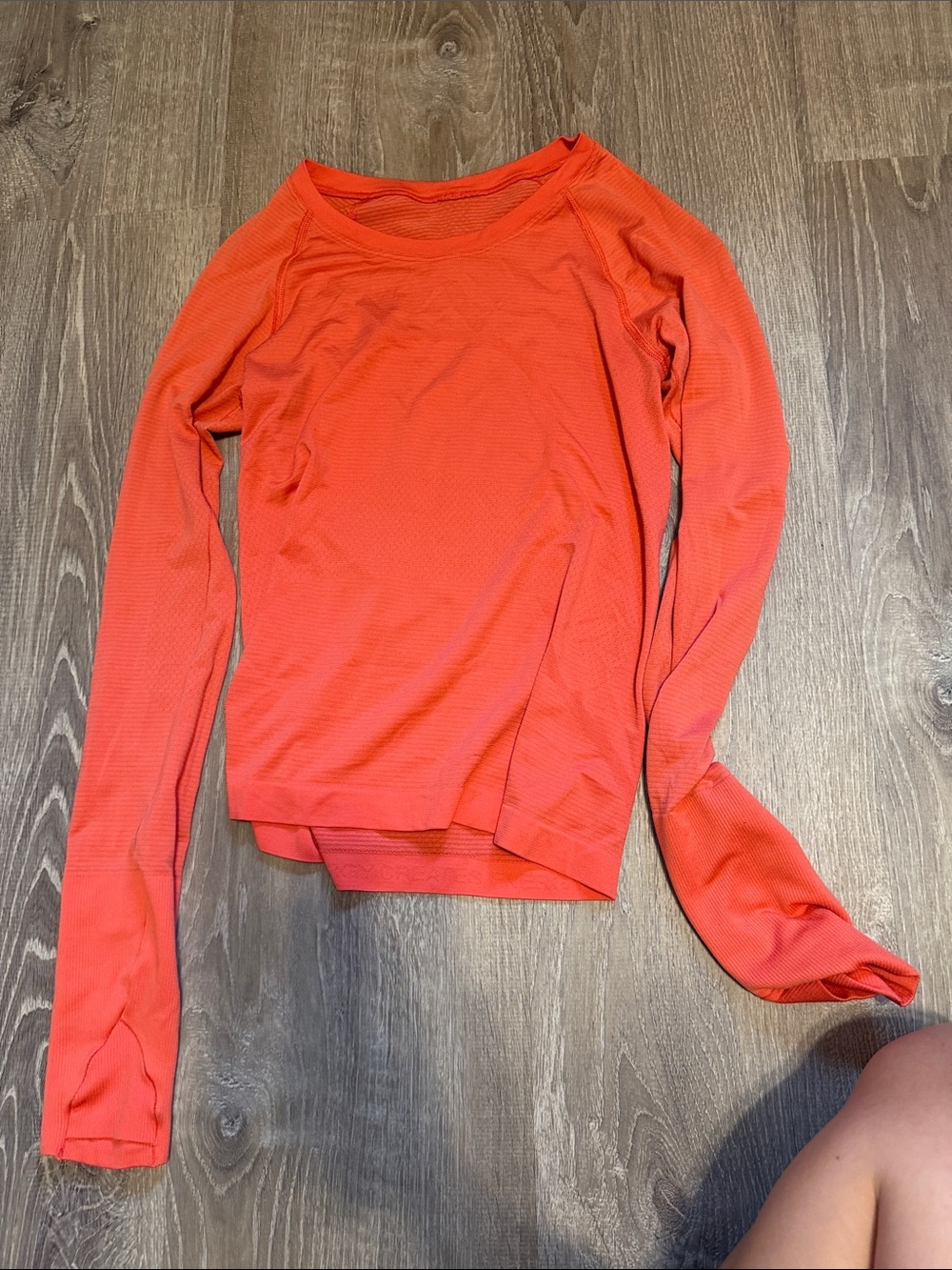 lululemon athletica Long-Sleeve Crew Top - Coral Orange